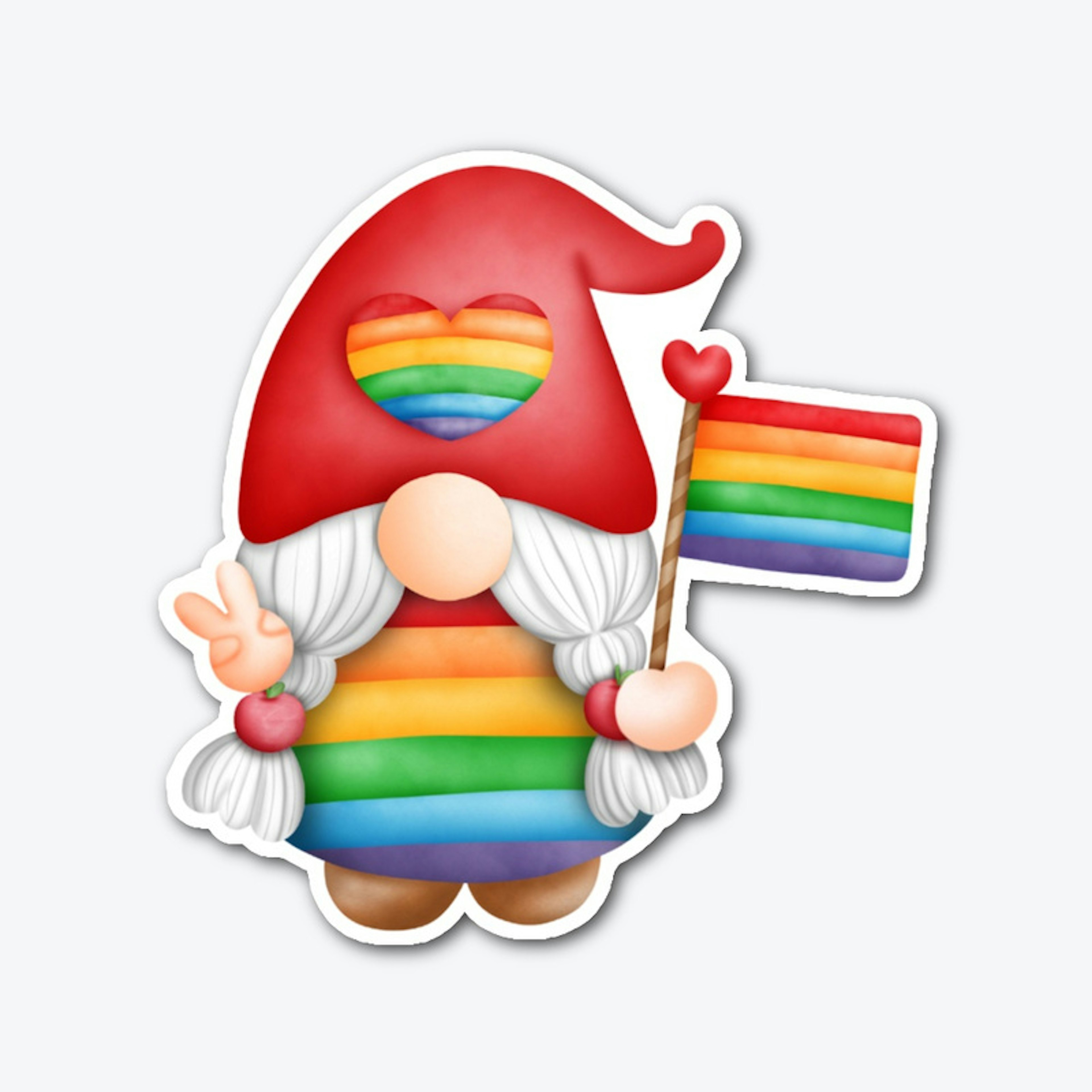 Gnome Love Charity Sticker 1